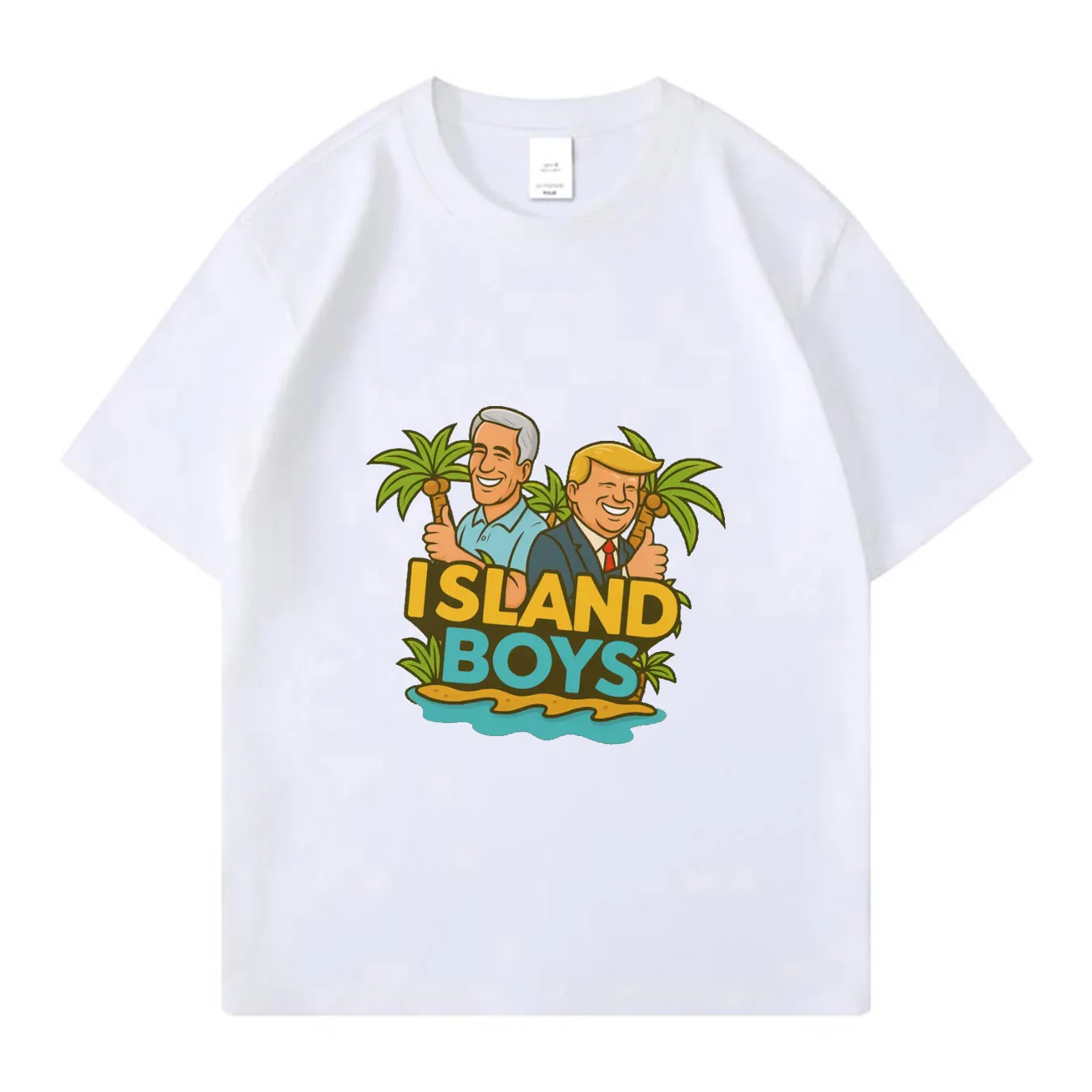 إيبستين آيلاند بنين تي شيرت مطبوع الرجال النساء الصيف قصيرة الأكمام الشارع الشهير تنفس 100% ملابس علوية من القطن