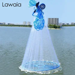 Lawaia 1.8M-7.2M USA Casting Net Easy Throw Catch Fishing Net Outdoor Hunting Hand Throwing Network Small Mesh Fish Trap Network