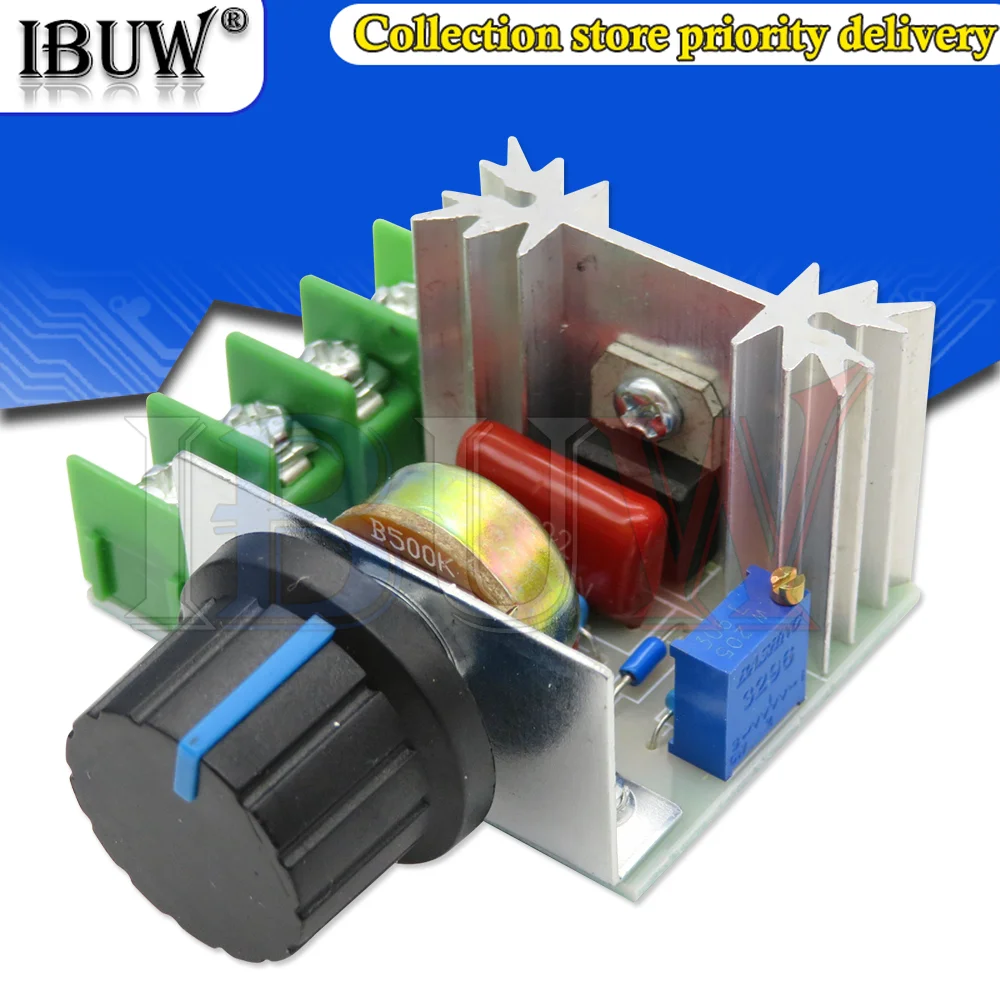 1PCS AC 220V 2000W SCR Voltage Regulator Dimming Dimmers Speed Thermostat Controller