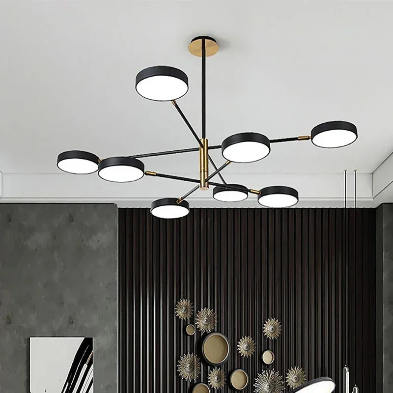 Nordic Modern Minimalist LED Pendant Lamp Creative 90 Degree Rotating Lampshade Living Room Macaron Lamps Ceiling Lights