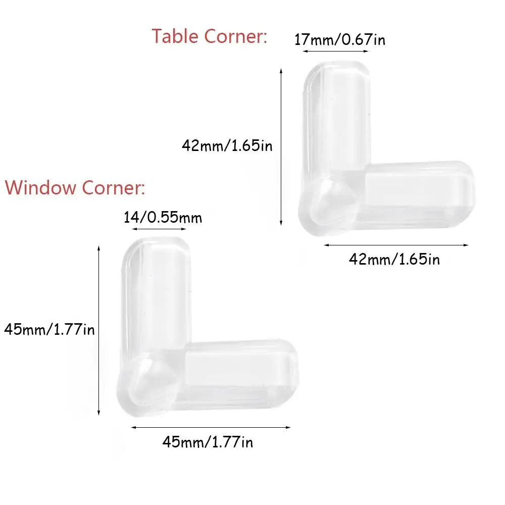 Protecteur d'angle de table en PVC transparent, protection d'angle de fenêtre en silicone, sécurité enfant, 4 pièces, airbag High-FS