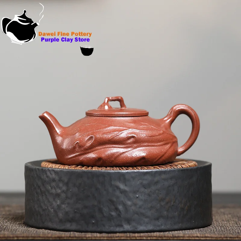 

Yixing handmade purple clay teapot, original ore, sloping clay, lotus leaf teapot, Kung Fu tea set, Chinese teapot