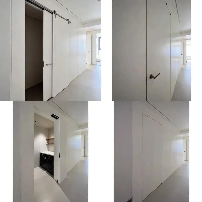 Simple design Invisible door Stylish latest design Wooden hidden modern design Interior room can be customized size