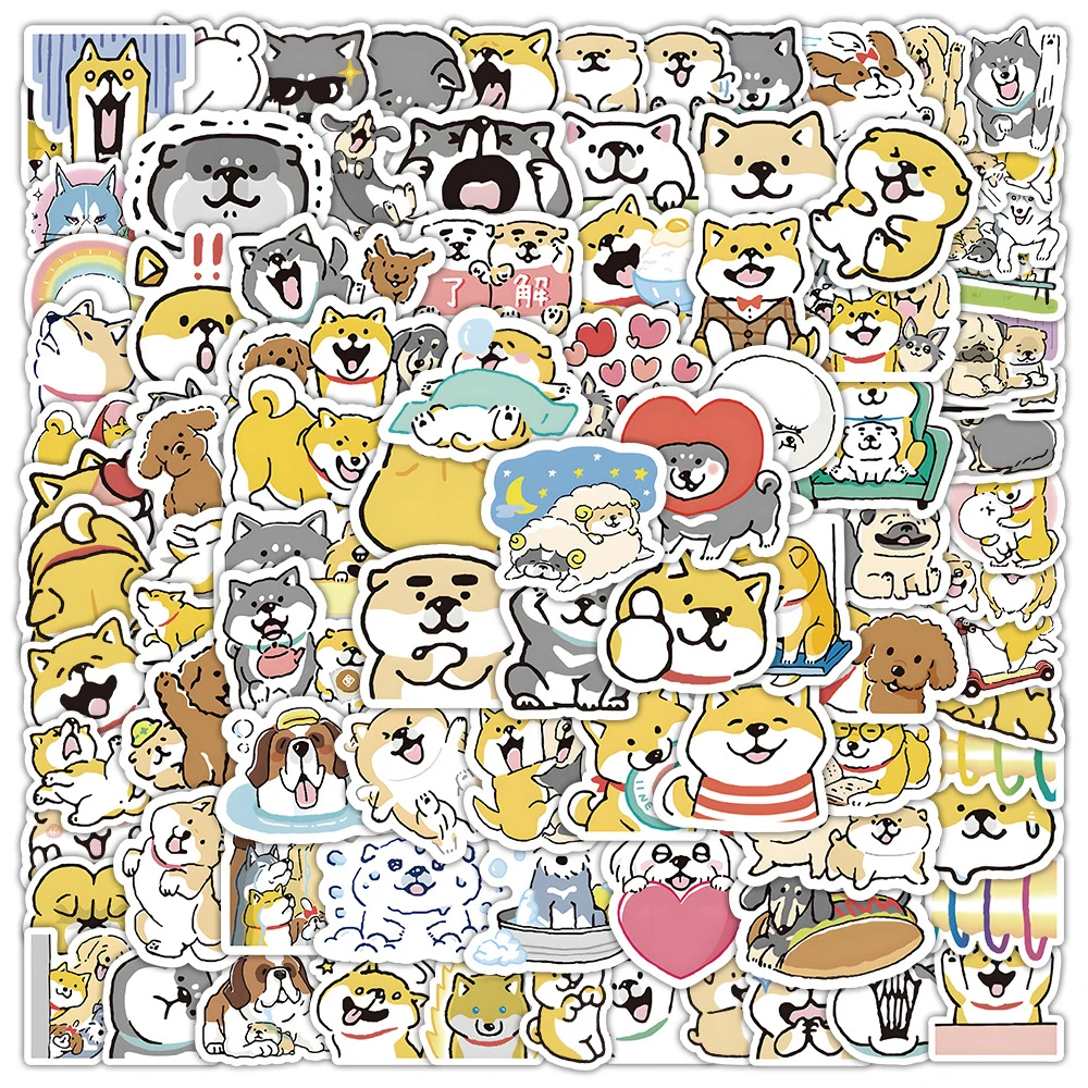 

10/30/50/100pcs Kawaii Cat Dog Funny Meme Stickers Cute Animal Decoration Decals DIY Scrapbook Laptop Car Vinyl Kids Sticker Toy