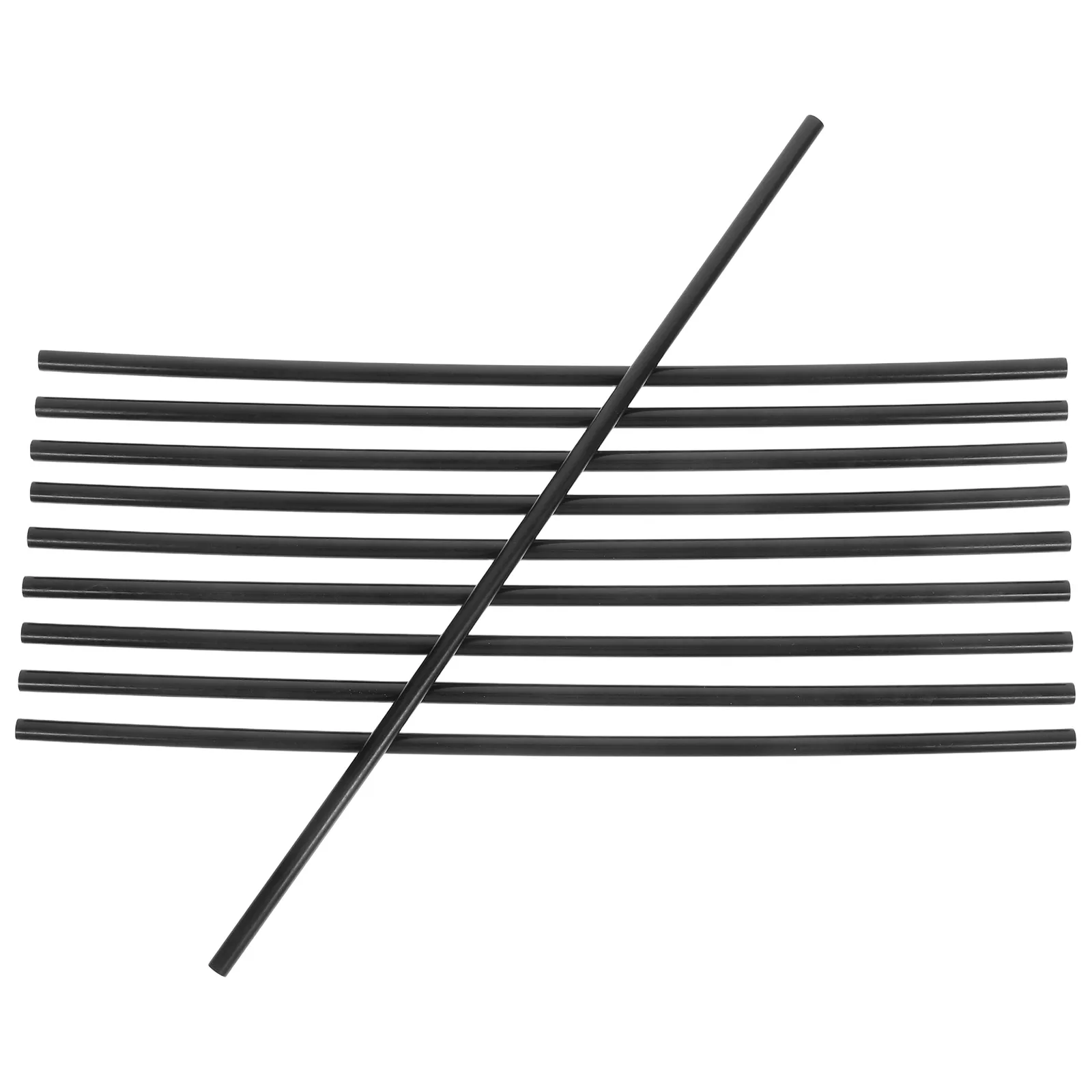 

10 шт., черные пластиковые стержни из помпона, износостойкие дюбели высокой твердости для поделок, проектов «сделай сам», круглые палочки, цилиндрическое сверление