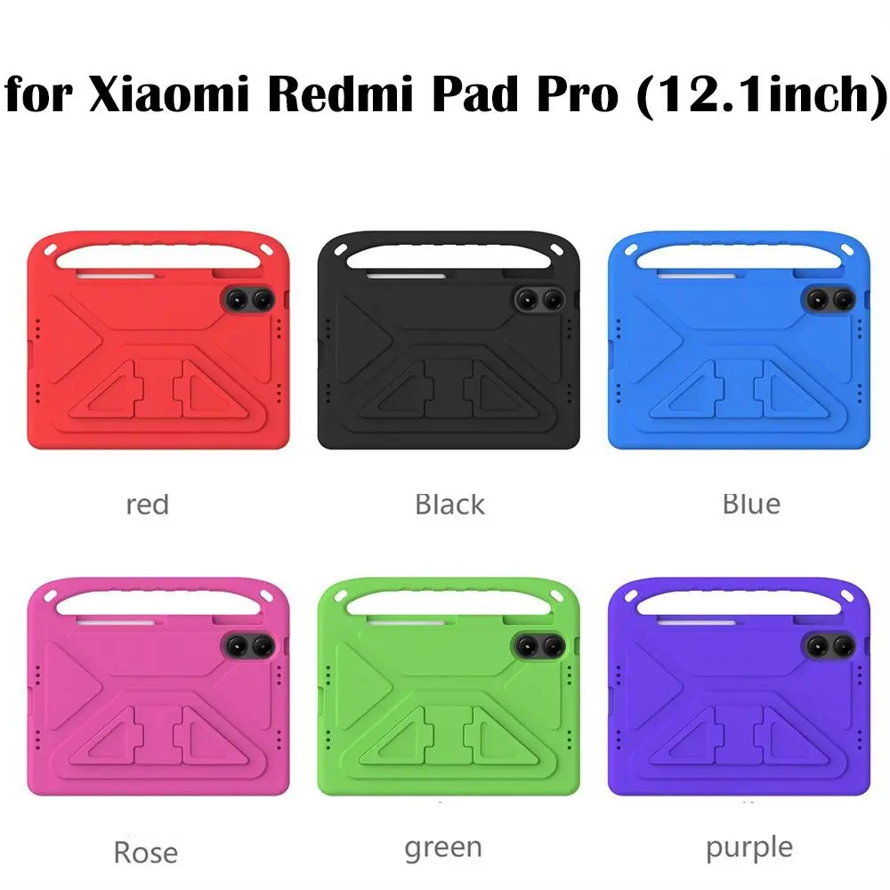 New Hand-held Kids Safe EVA Case Anti-fall Shockproof 12.1 Inch Tablet Case Lightweight Tablet Cover for Xiaomi Redmi Pad Pro