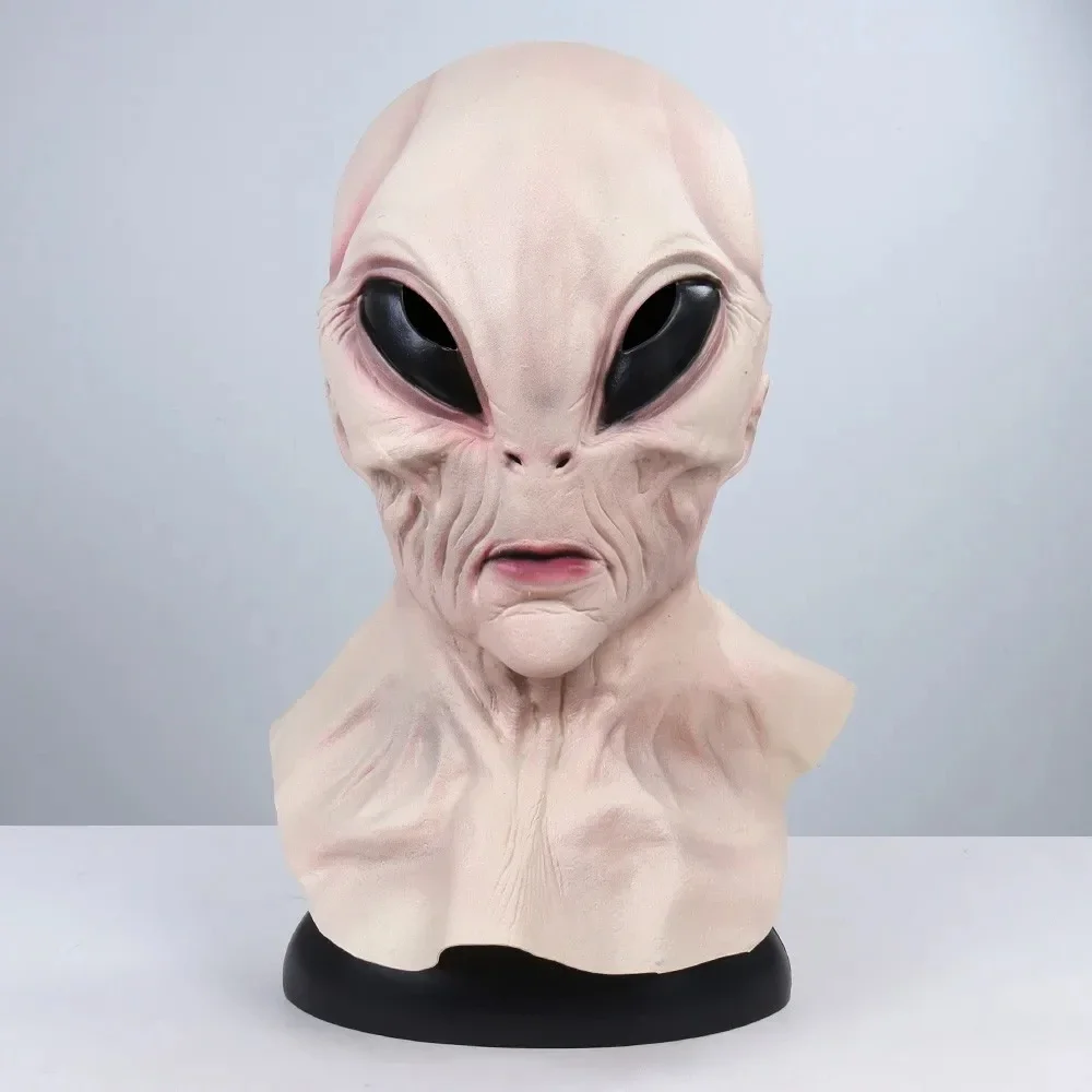 51. Obszar Alien Maska Cosplay Wielkie Oczy UFO Czaszka Lateksowy Kask Halloween Karnawał Przebranie Rekwizyty Kostiumowe