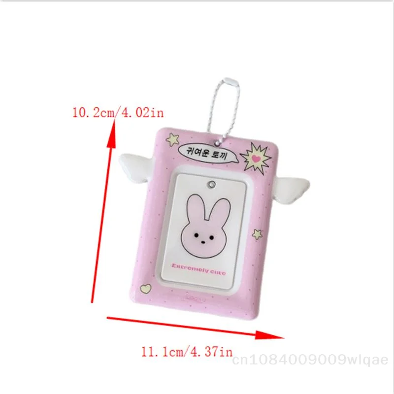 ที่ใส่การ์ดรูปถ่าย 3 นิ้ว พร้อมปีก - ซองใส่การ์ด PVC น่ารักสำหรับสะสม K-Pop, บัตรประจำตัว และบัตรนักศึกษา〔YY33〕