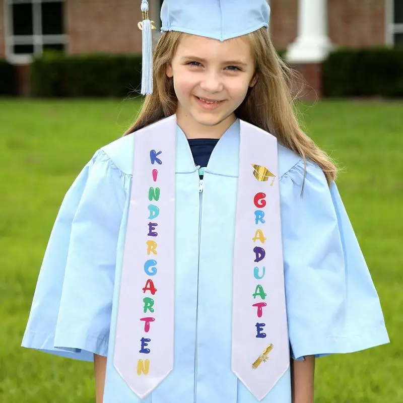 2024 Graduation Stole Graduate Printed Preschool Graduation Stole With Cute Design Graduation Honor Stole With Trim Kindergarten