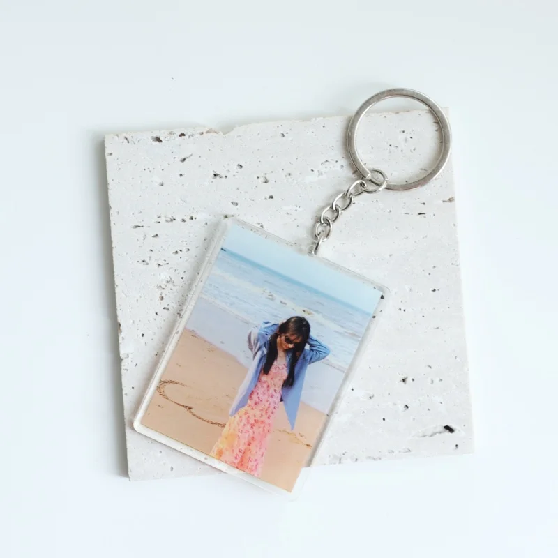 4cm/1.569inch Personalized Photo Keychain, Custom Acrylic Jewelry, Pet Keychain, Photos, Family Photo Keychain image 3