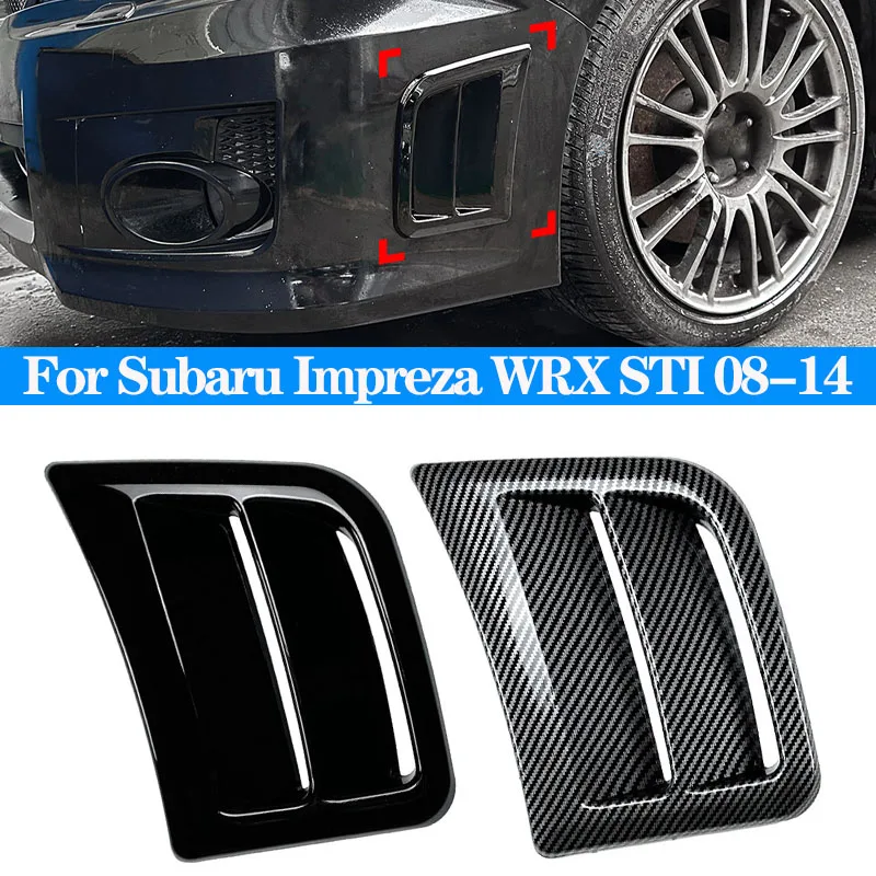 For Subaru Impreza WRX STI  Car Bumper Spoiler Shark Gills Side Flow Fender Stickers Cover Body Kits Air Vent Trim 2008-2014