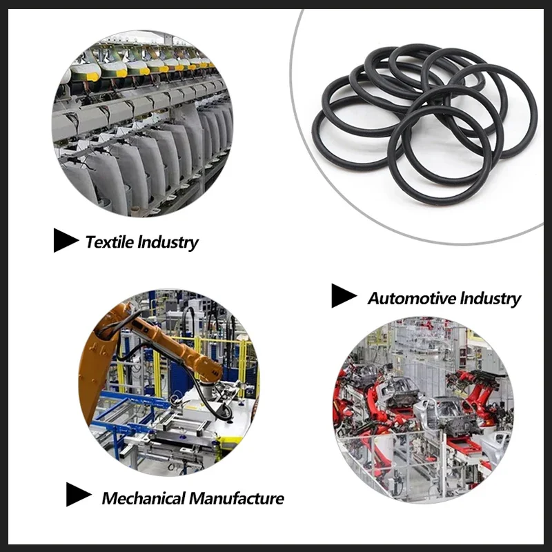 5 Stuks Zwart NBR O Ring Afdichting Pakking CS 7mm OD 74mm ~ 304mm Nitril Butadieen Rubber Spacer Olie Weerstand Washer Ronde Vorm