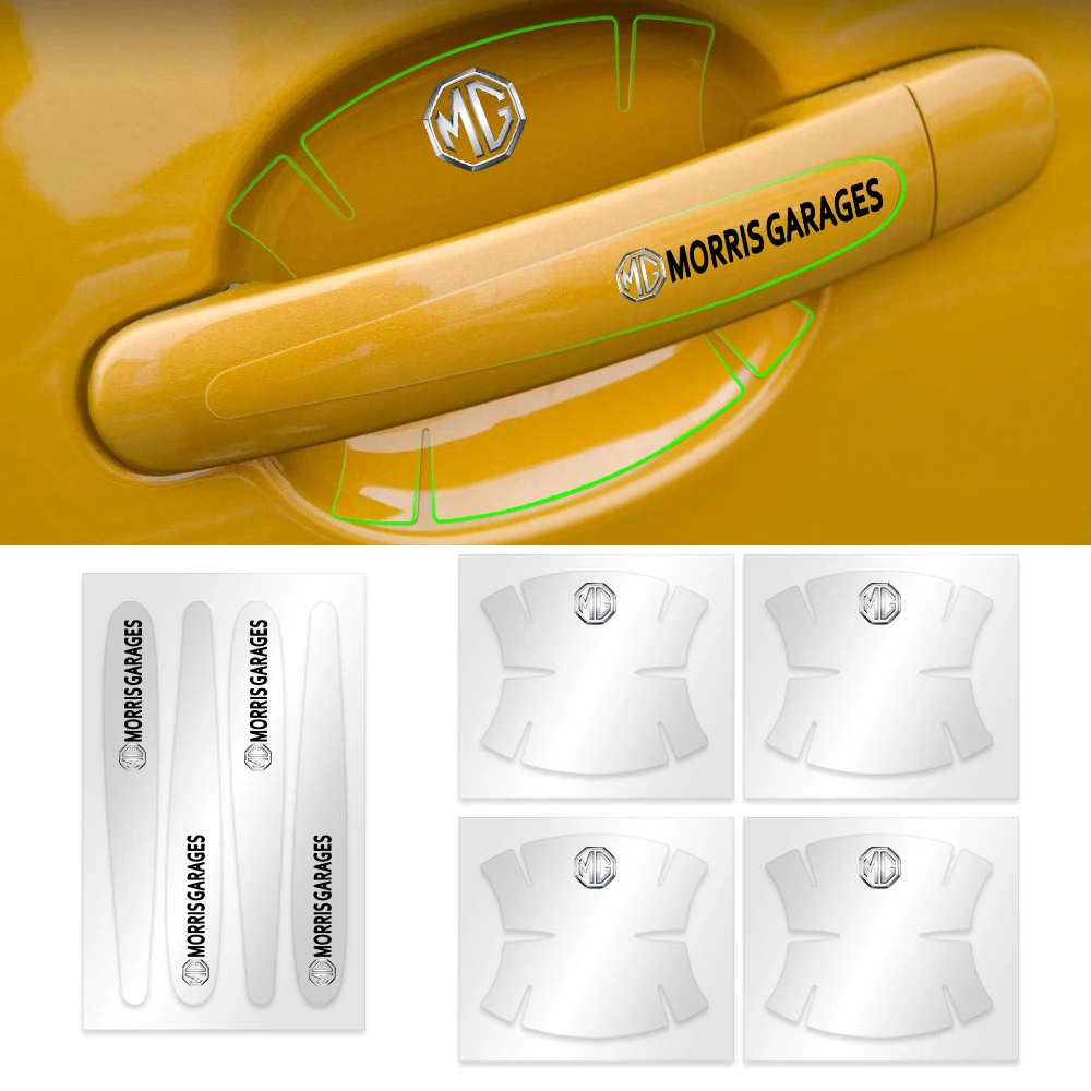 

4/8Pcs Car PVC Door Handle Bowl Anti-scratch Sticker Accessories For Morris Garages MG GT Cyberster MG3 MG5 MG6 MG7 MG4 SUN MGF