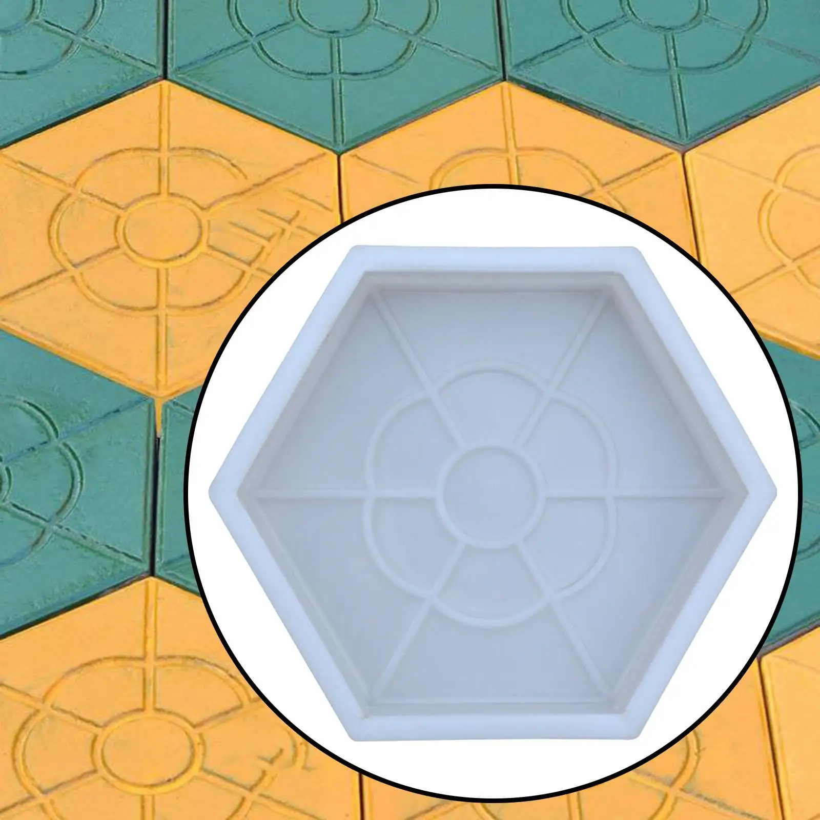 Cement Hexagon Paving Decorate Reusable Color Brick Concrete for Patio Stepping Stones Floor Tile Garden Walkway Courtyards