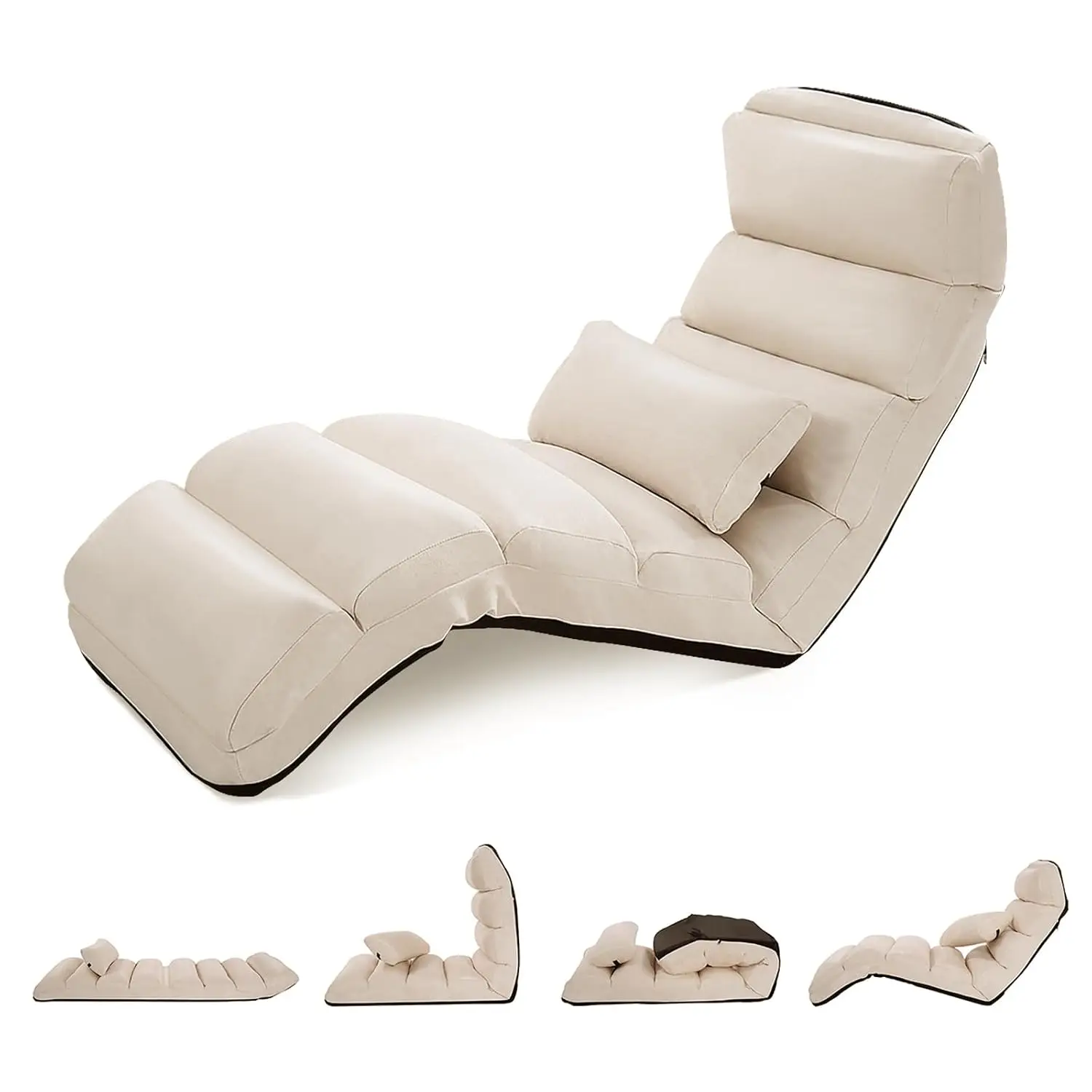 Moccha Floor Chairs for Adults, Floor Lounger with Adjustable Backrest