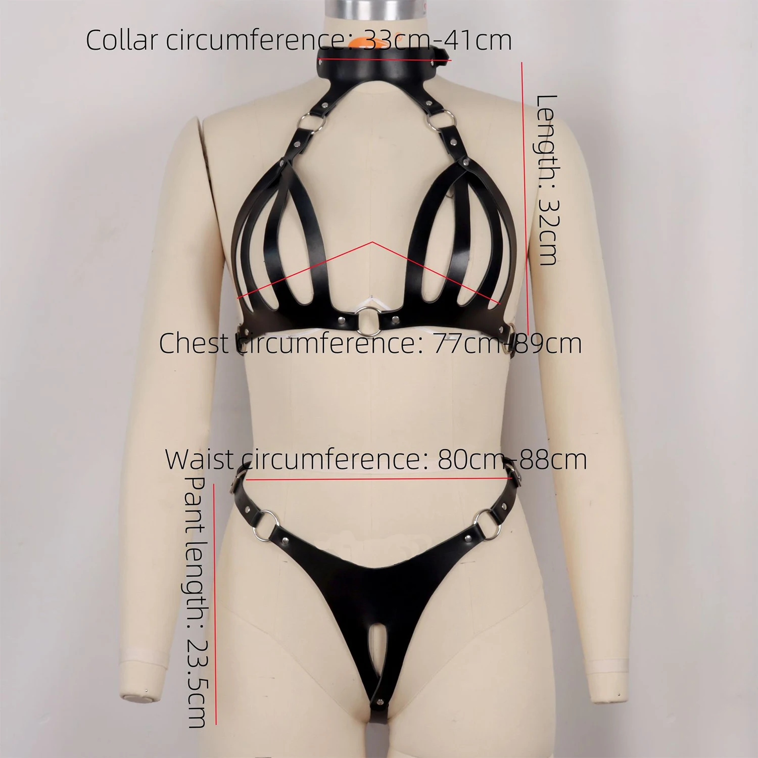 Kobiety seksowna PU skóra regulowana moda podwiązka skórzany zestaw gotyckie plecy skórzane szelki zestaw zestaw szelki