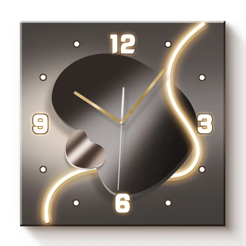 

Clock wall clock, modern light luxury in the living room, decorative clock hanging wall lights, high-end restaurant clock