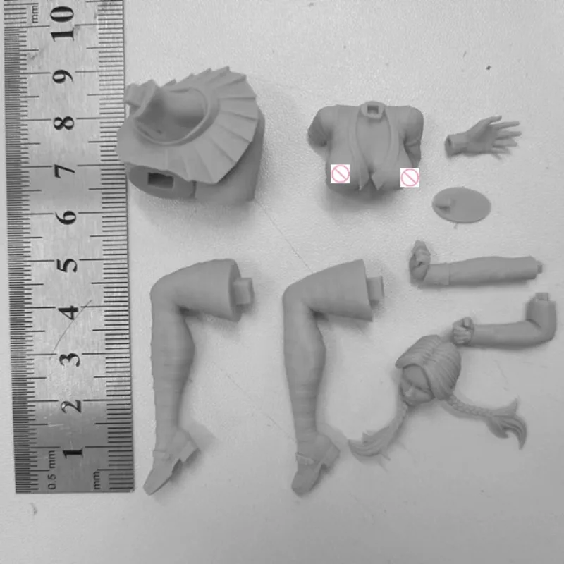 1/12 Scale Resin Figure Assembly Model Kit Cartoon Version Wednesday Miniature Mini Unassembled and Unpainted sculpture