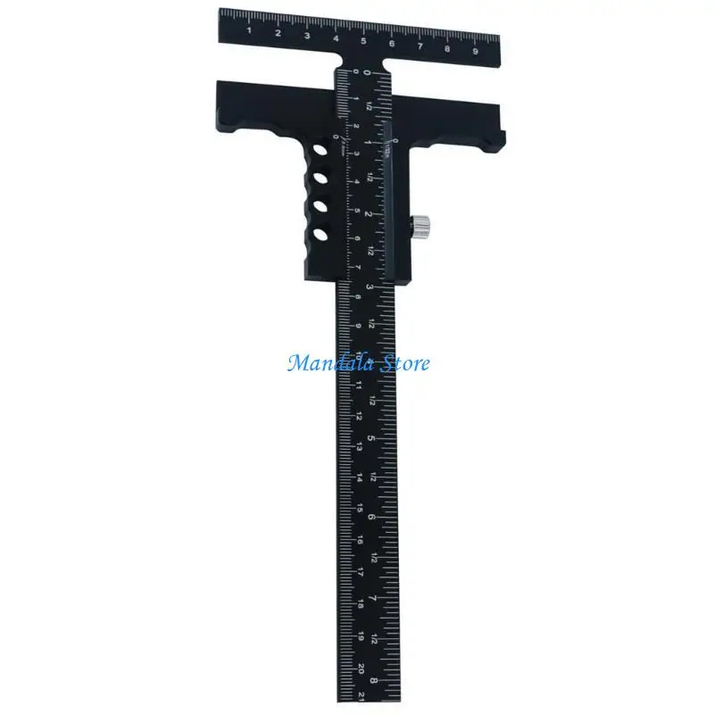 

U2JC T Ruler Multifunctional Measurement Tool Scriber Marking Gauge Scribing Ruler