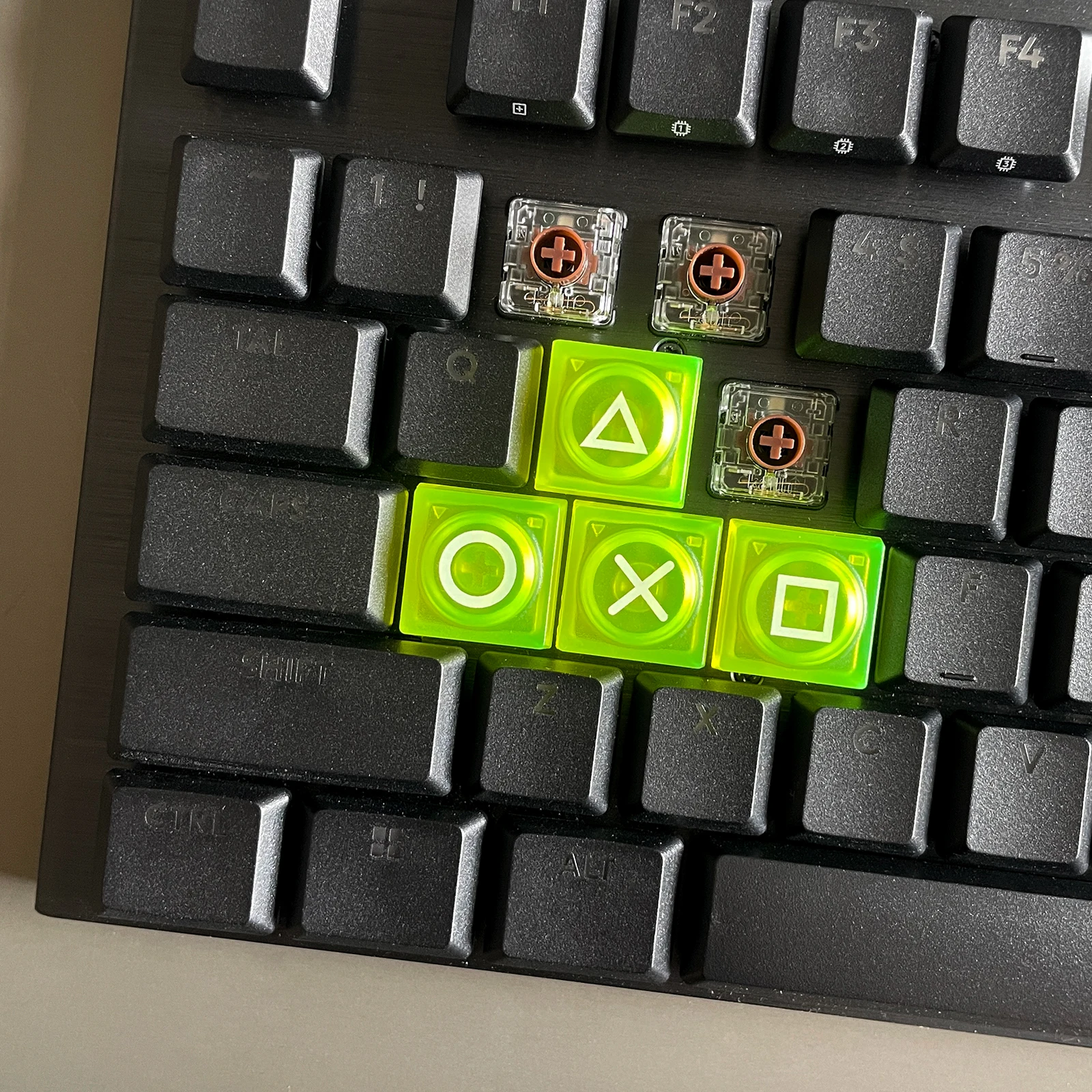 4 PCS Keycaps WASD Arrow Key PSP Controller Pattern Cherry MX Low-Profile for MX Switches Mechanical Gaming Keyboard Replacement