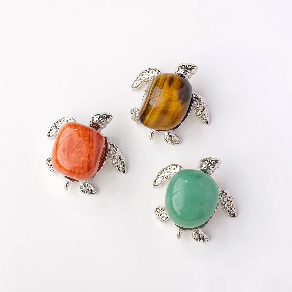 1 قطعة الكريستال الطبيعي هبط حجر السلاحف الحيوان على غرار ديكور المنزل الموضة حديقة هدية الإبداعية اليدوية