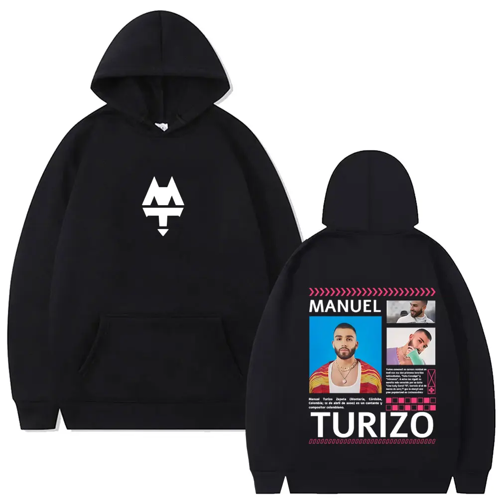 

Rapper Manuel Turizo Graphic Hoodie Men Women Clothing Hip Hop Fashion Pop Music Streetwear Men's Casual Cotton Vintage Hoodies