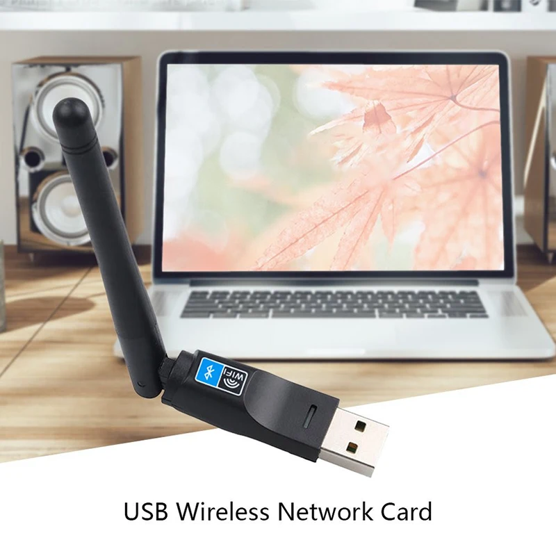 150Mbps Mini Usb Wifi + Bt Adapter Draadloze Netwerkkaart Lan RTL8723BU Wi-fi Ontvanger Dongle 2dB Antenne 2.4Ghz 802.11b/g/n