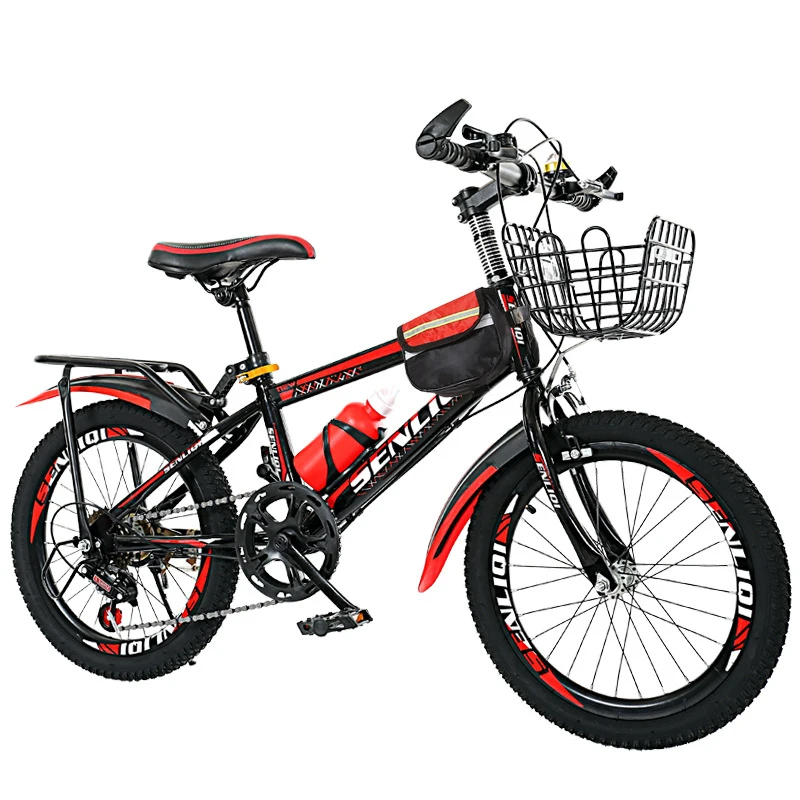 Kids Mountain Bike 20 Inch 21 Speed Bicycle for Boys Girls Teens Student Racing MTB with Basket Suspension Pedal Cycle Bike