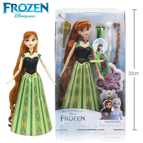 Äkta Disney Prinsessor Frost Elsa och Anna Klassiska Dockleksaker Anime Actionfigur Klä Upp Dockor Barnleksaker Flickor Presenter 12 best sales Elsa-docka - №7