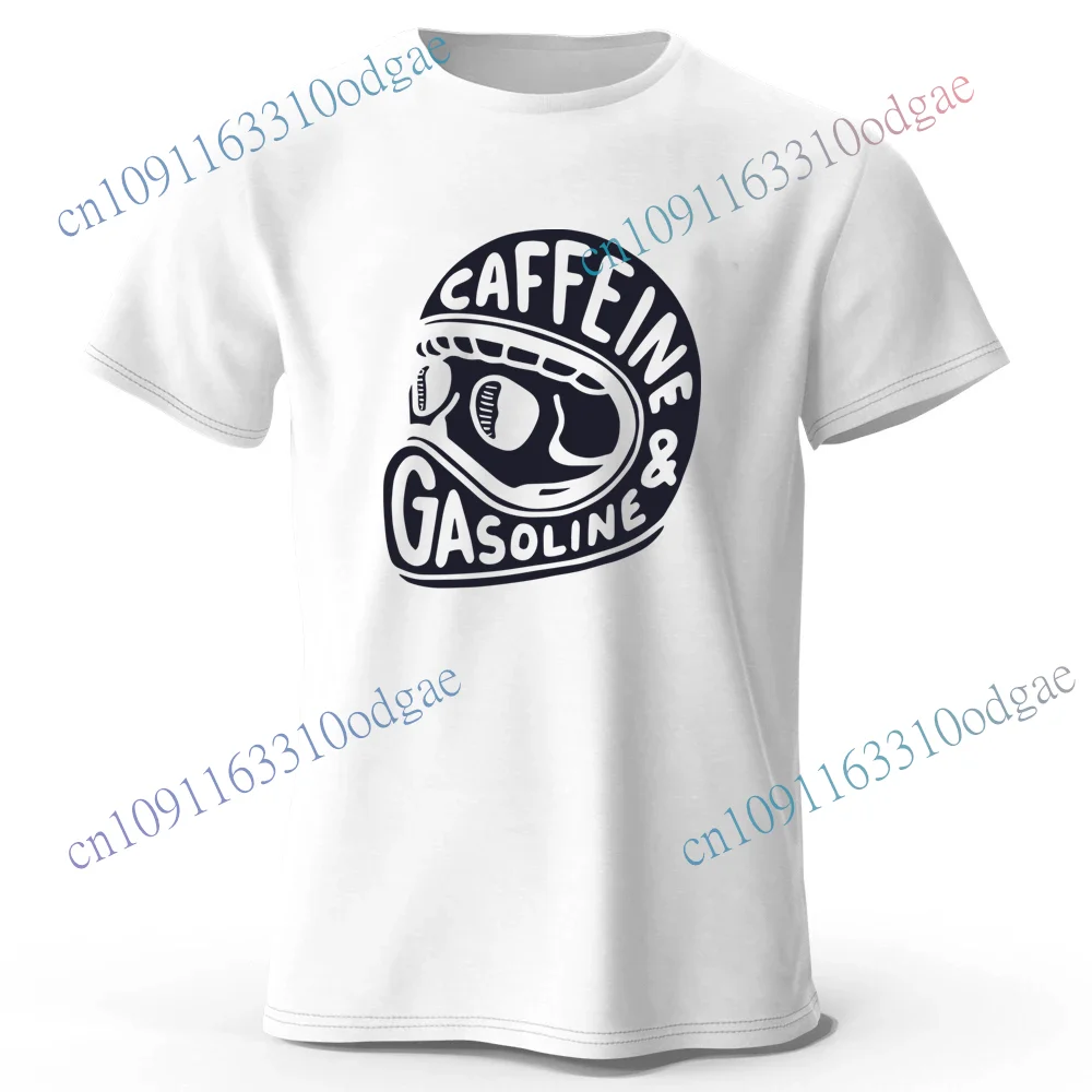 

2025 Caffeine and Petrol Graphic T-Shirt Men's and Women's Summer Tops Cotton Short Sleeve Classic Fashion Unisex T-Shirt Motor