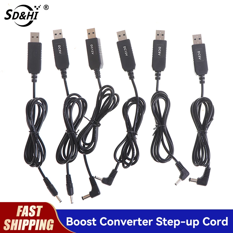 

1pc USB power boost line DC 5V to 9V 12V Step UP Converter Adapter Cable 3.5*1.35mm 5.5*2.1mm