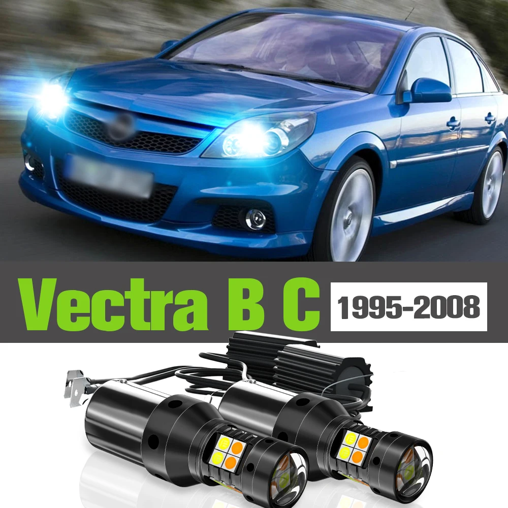 

2x LED Dual Mode Turn Signal+Daytime Running Light DRL Accessories Lamp For Opel Vectra B C 2002-2008 2004 2005 2006 2007