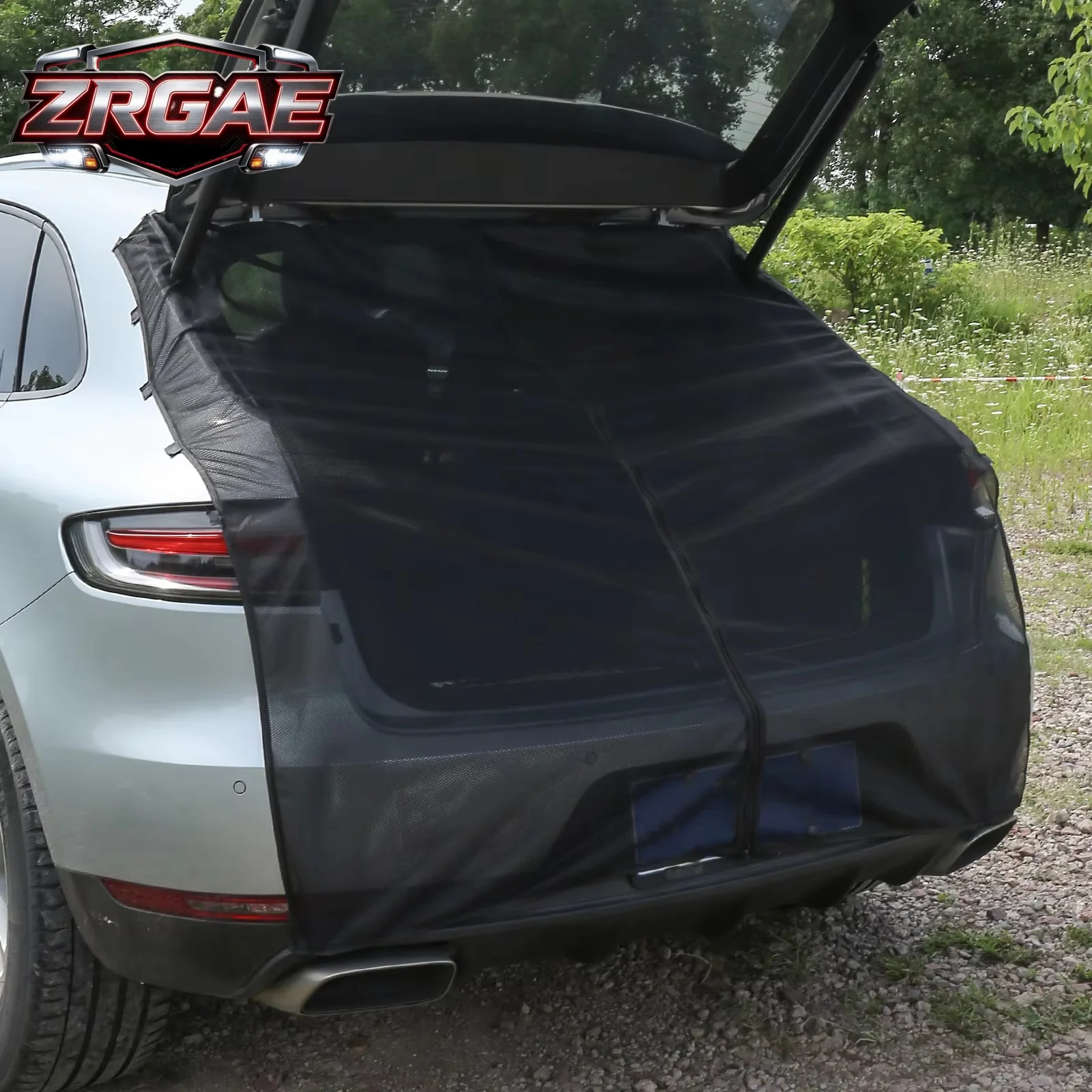 Car Trunk Mosquito Net Tailgate Mesh Screen Magnetic SUV Camping Sunshade UV Protection Breathable Curtain Rear Ventilation