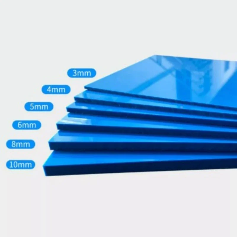 Blaue PP-Kunststoffplatte, Dicke 3-20 mm, Polypropylen-Platte, Plattenmaß 100-300 mm, für Verpackungen und Beschilderungen. – Detail 4