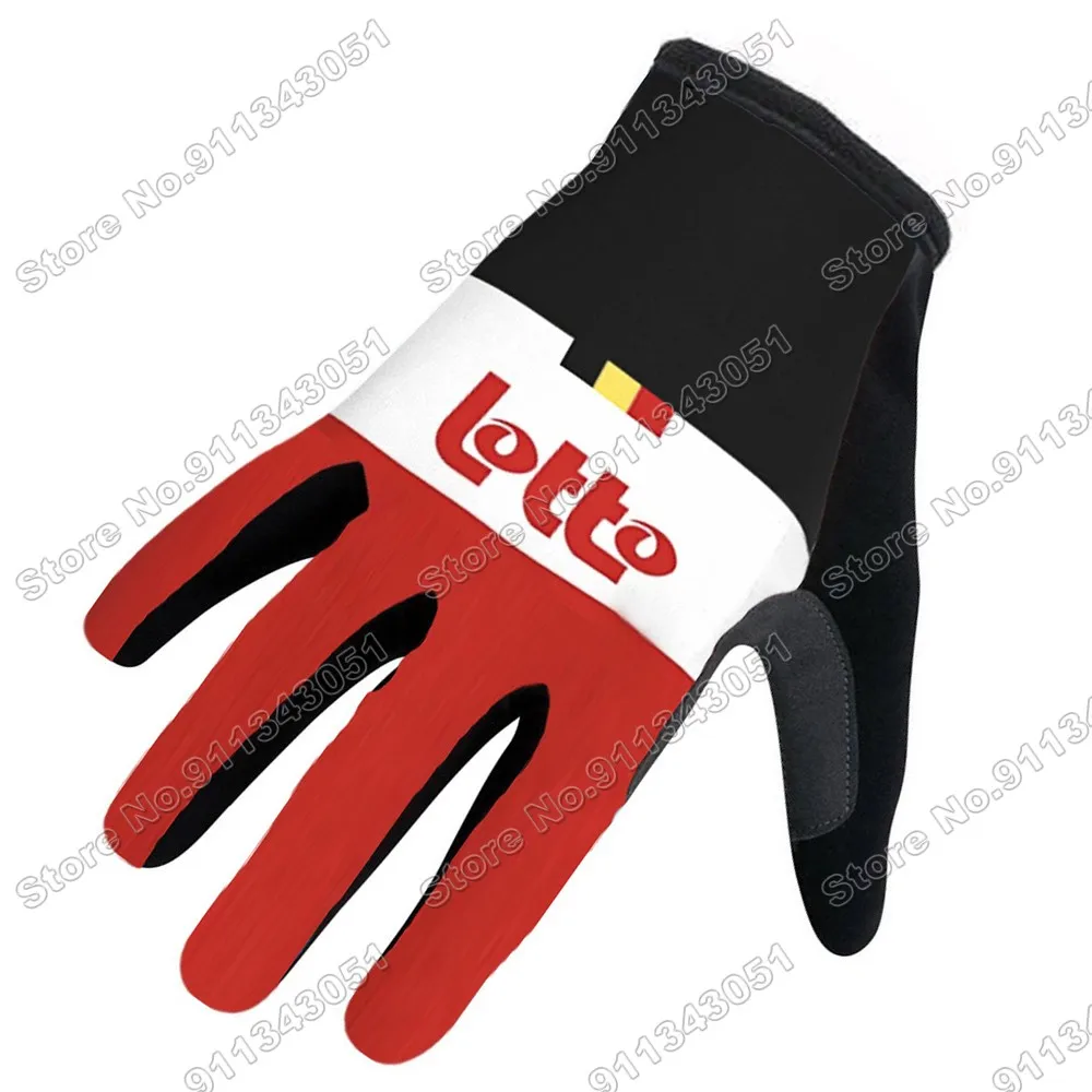 2022 Team Lotto Soudal Winter Cycling Gloves Black Bicycle Gel Full Finger Glove Road Bike Jersey MTB Maillot Ciclismo Guante