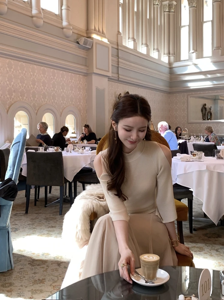 

Wcouture Original Ultra Soft Touch Acetate Camere Knitted Top 60 Tead Precision Spun Baby Skin Texture Women's Faion