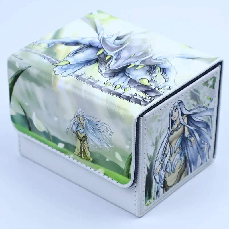 Yu-Gi-Oh! Card Case Maiden of White Prayers with Eyes Blue Tcg Diy Portable Collection Card Storage Box Action Toy Figures Gifts