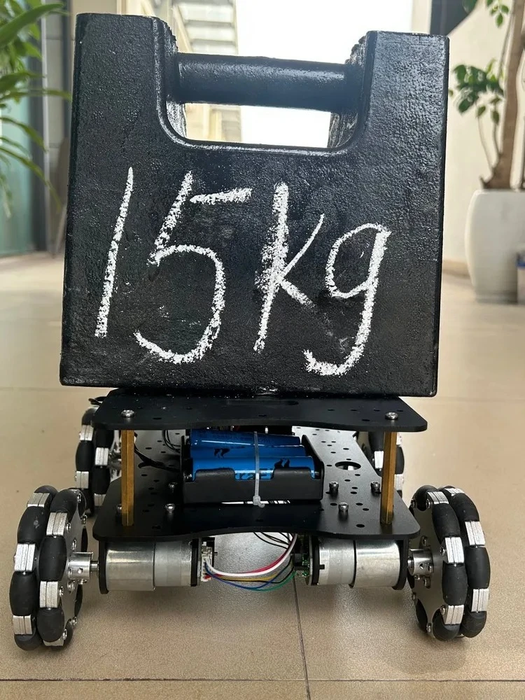 20Kg Load 4WD 82mm Metal Mecanum Wheel Robot Car Chassis with DC 12V Encoder Motor for Arduino Raspberry Pi DIY Project STEM Toy