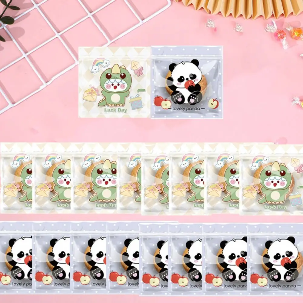50Pcs Plastic Candy Snack Storage Bags Cute Small Self Sealing Bags Sealed Cartoon Jewelry Gift Packaging Bags Biscuits
