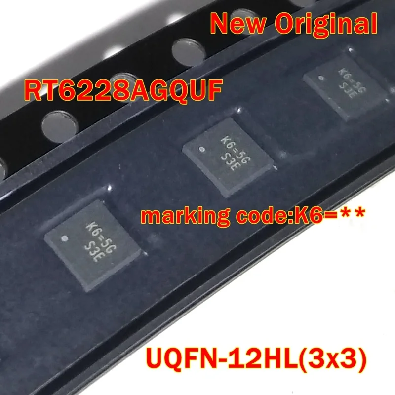 1Pcs to 100Pcs Rt6228Agquf Uqfn-12Hl(3X3) New Original Marking Code:K6=** Synchronous Step-Down Dc-Dc Converter