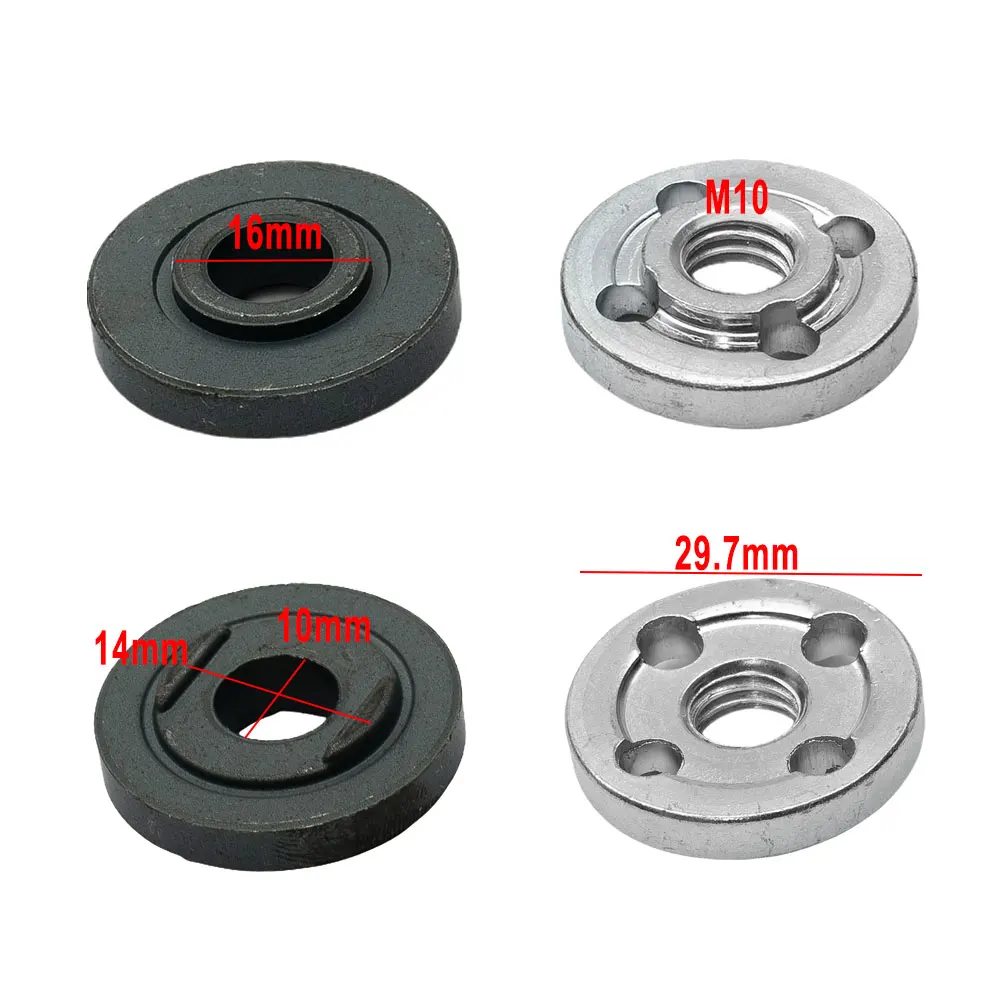 다기능 앵글 연마기 플랜지 스패너 렌치 키트, 그라인더 액세서리, 외부 잠금 너트, 내부 10mm 플랜지