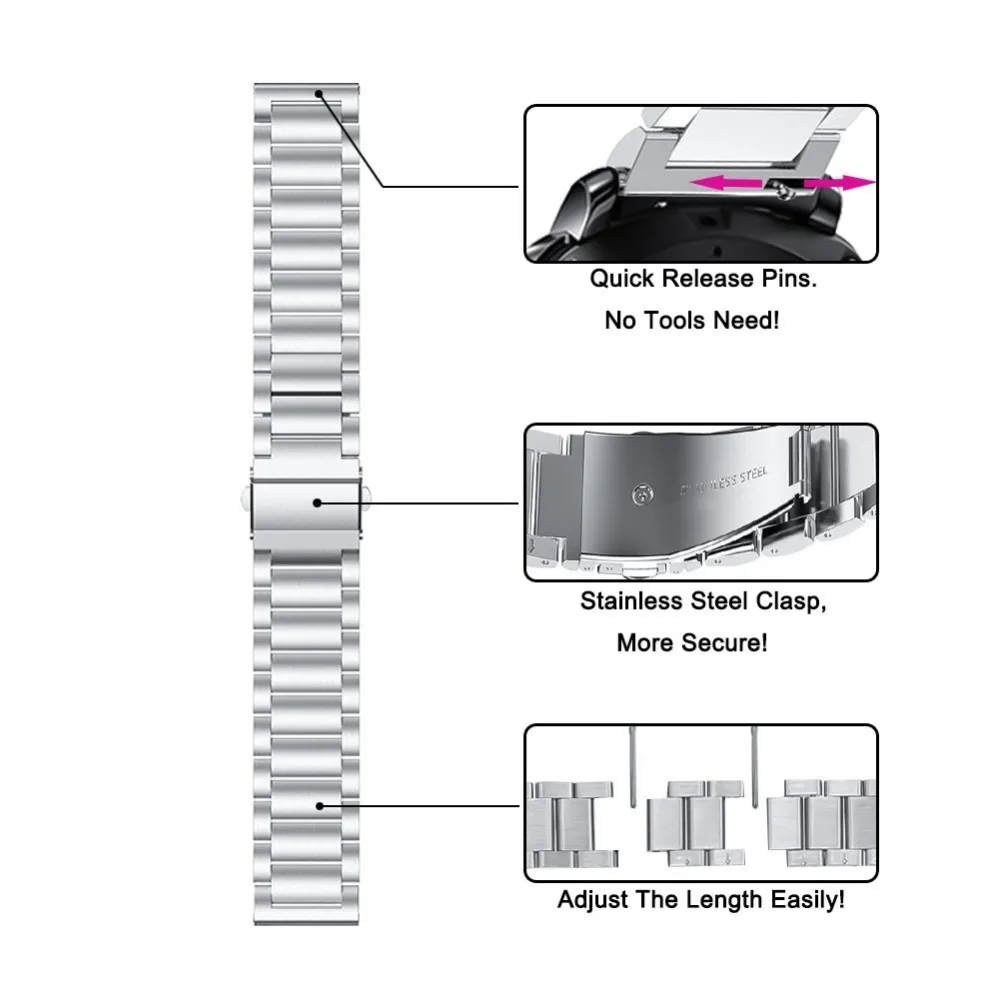 Bracciale in metallo per Zeblaze Btalk Plus cinturino in acciaio inossidabile per cinturino Zeblaze Btalk 3 PRO Correa Zeblaze GTR 3 Pro
