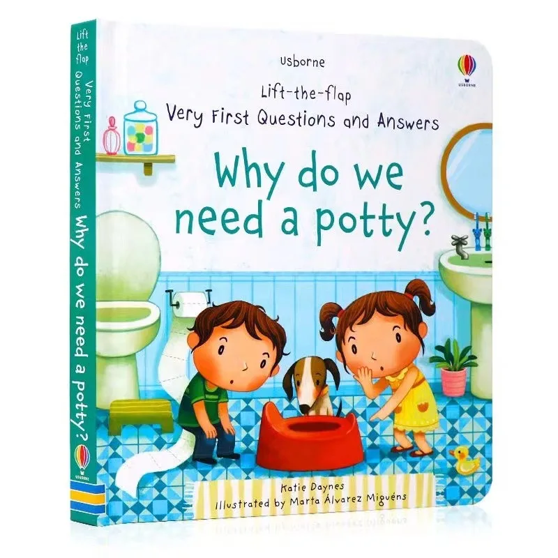 Usborne Lift-the-flap Questions and Answers: Why Do We Need A Potty? 3D Picture Reading English Books