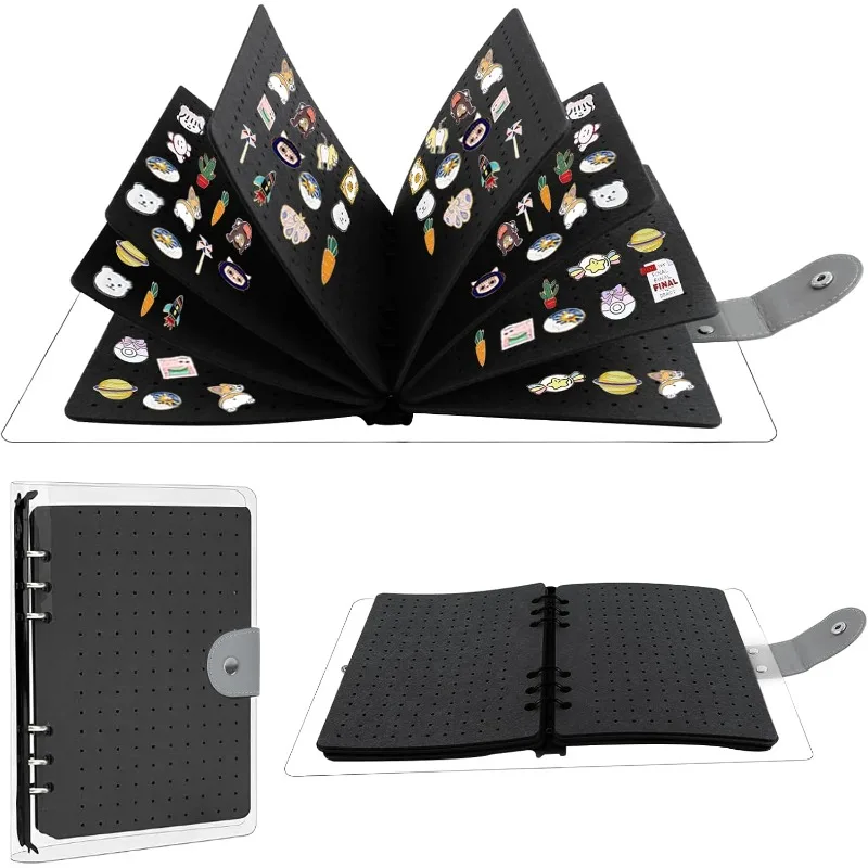 Pin Badge Display Book Enamel Pin Display Pages for Store 350+ Pins Waterproof Brooch Collection Storage Holder