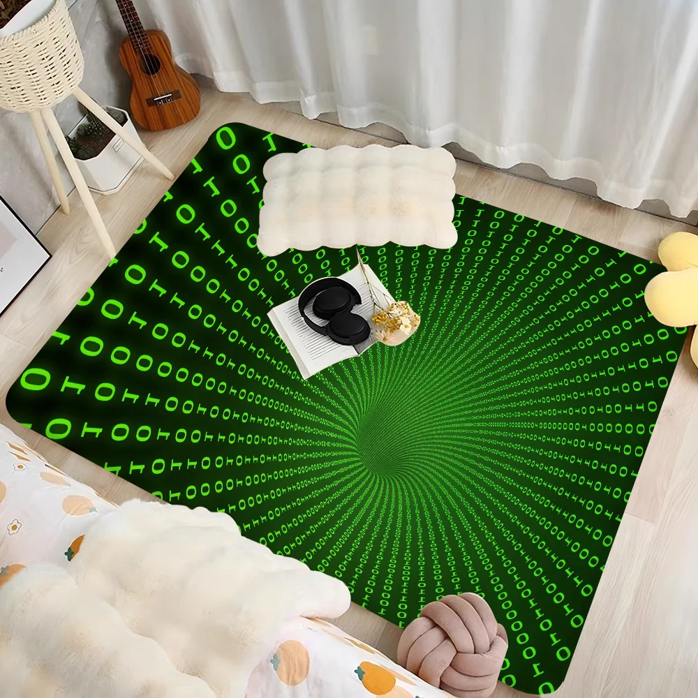 

The Matrix Movie Door Mat Washable Non-Slip Living Room Sofa Chairs Area Mat Kitchen Toilet Rug