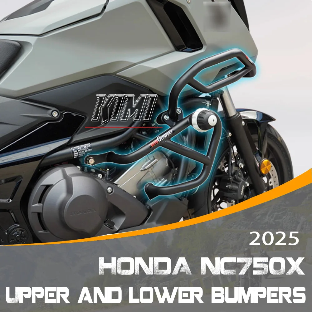 

Motorcycle Bumper Anti-fall Guard Bar Upper and Lower Anti-fall Bar Egine Guard Modified Accessories For HONDA NC750X 2025