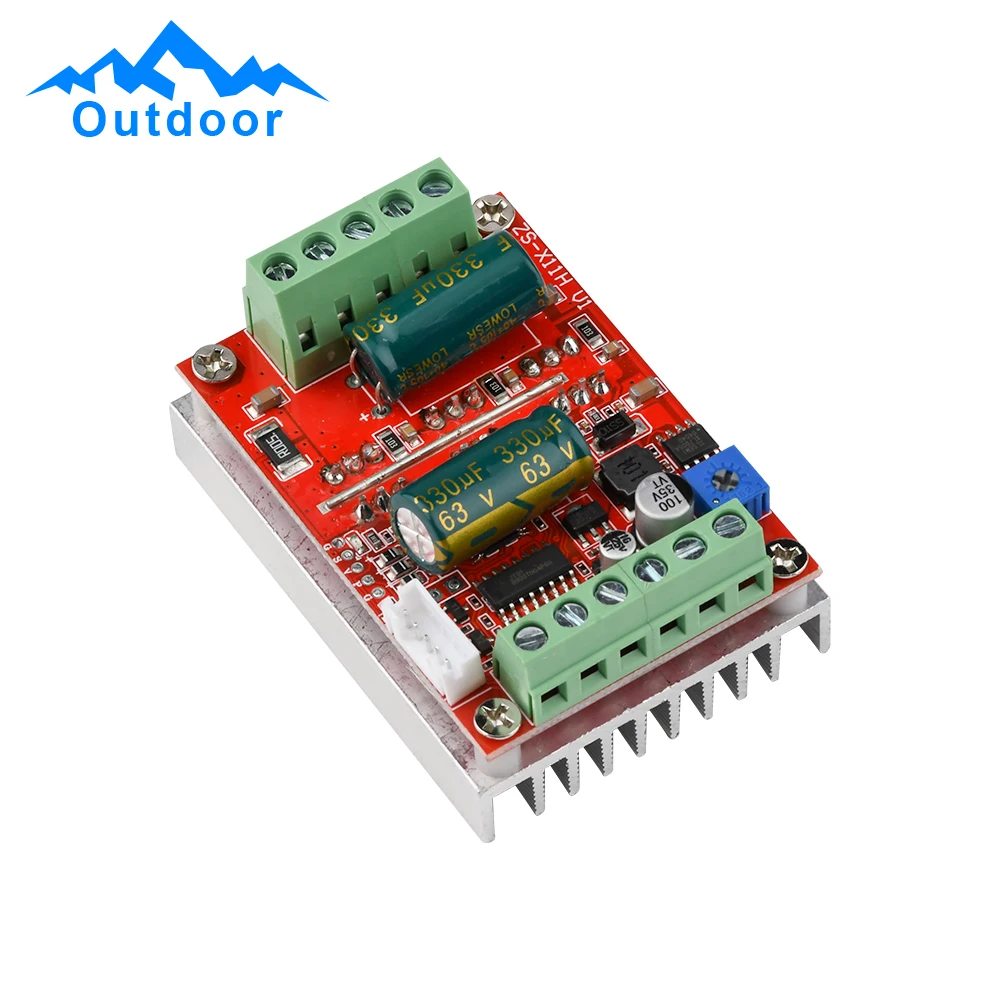 DC 6/9-60V PWM Brushless Electric Motor Speed Controller with Hall  BLDC Motor Controller 3 Phase Motor Drive Board Module 400W