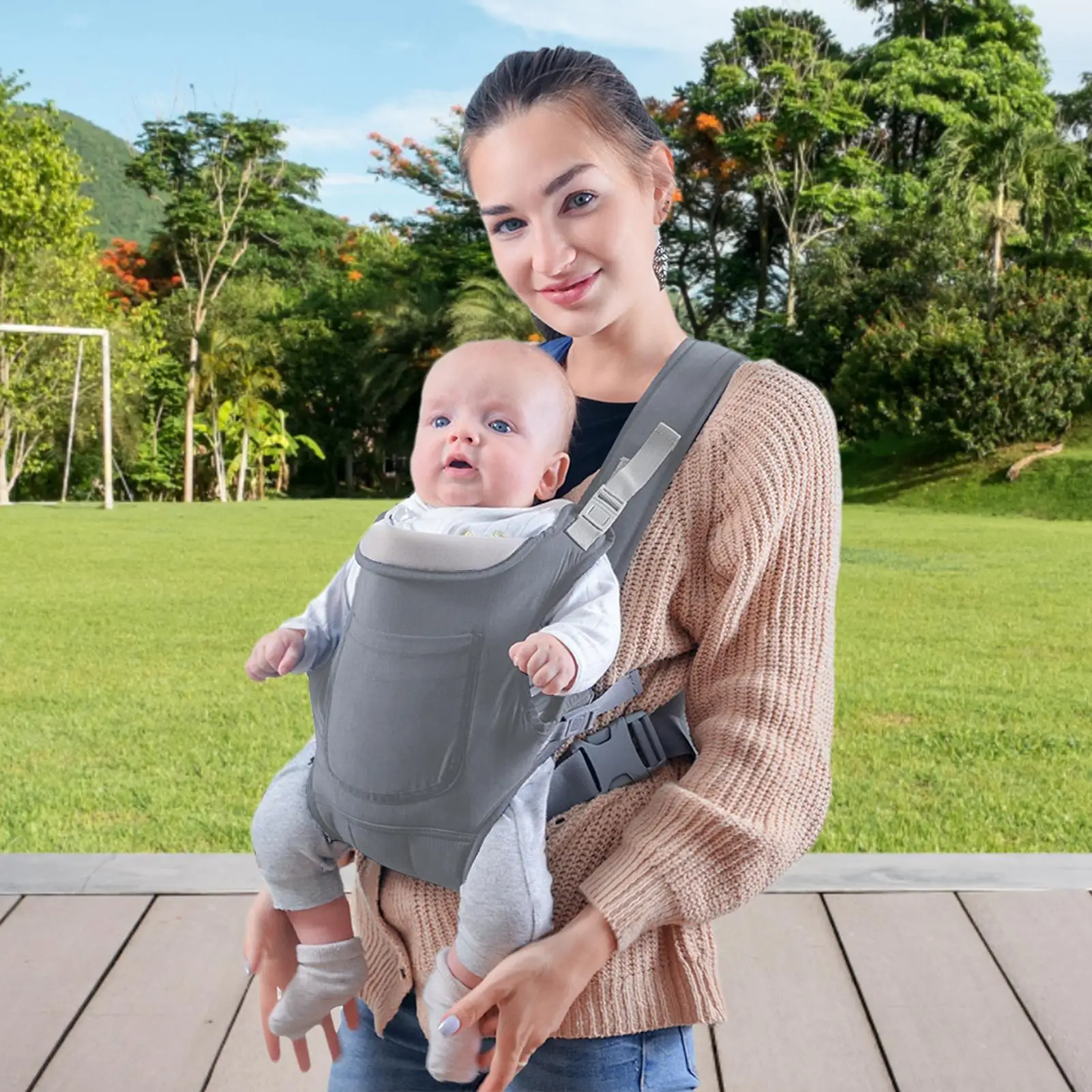 

Baby Holder Carrier Ergonomic Baby Sling Carrier Multi-position Safety Carrying Holder With Adjustable Buckle Breathable Travel