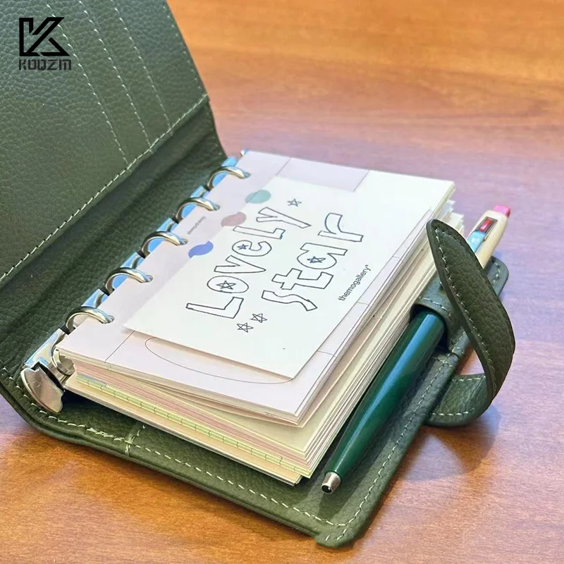 simples-engrossado-verde-cadernos-portatil-bolso-livro-folha-solta-caderno-em-branco-pagina-interna-caderno-material-de-escritorio-presentes