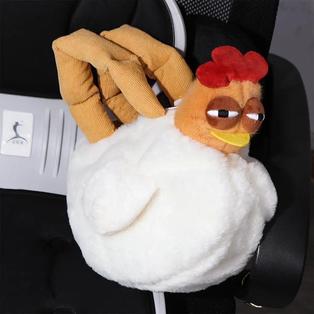 Chicken Purse Bag Large-Capacity Plush Chicken Bag Fashion Soft Hen Shape Plush Bag White Funny Cute Chicken Handbags Bags Kids